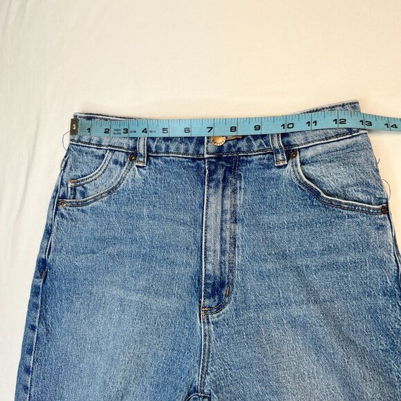 Rollas Original High Rise Straight Leg Jeans Brad Blue Light Wash 27 - Picture 6 of 11